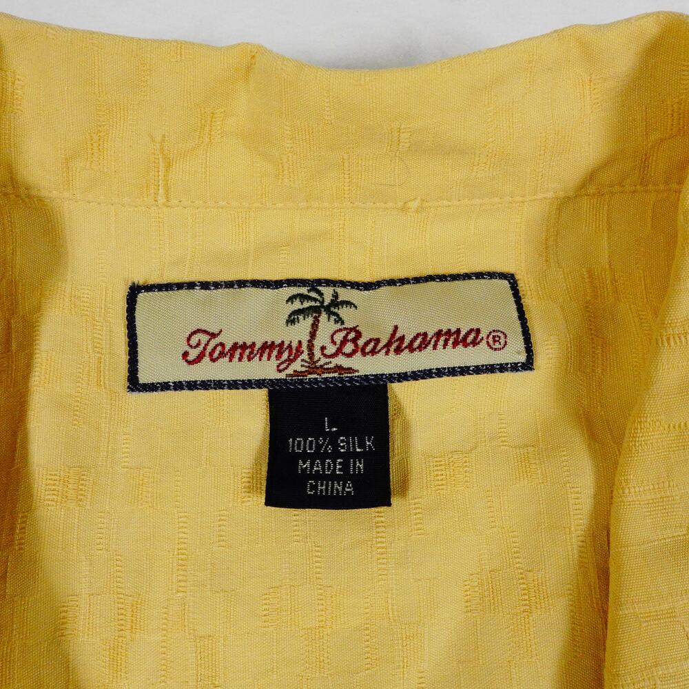 Tommy Bahama Silk Embroidered Shake My Day Hawaiian Button Up Camp Shirt Large - Picture 6 of 8